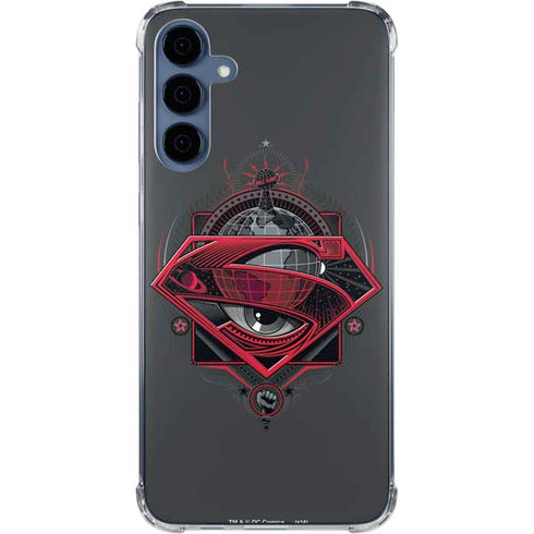 DC Comics Superman Grey Eye Collage Galaxy A55 5G Clear Case