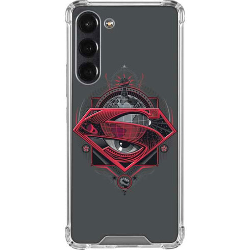 DC Comics Superman Grey Eye Collage Galaxy S24 FE Clear Case