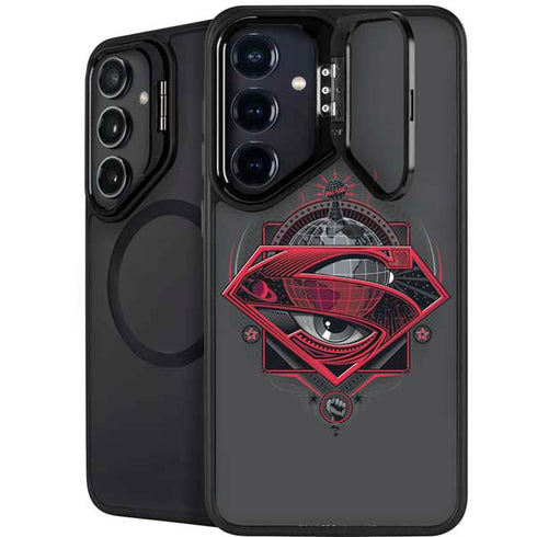 DC Comics Superman Grey Eye Collage Galaxy S24 FE Kickstand Case
