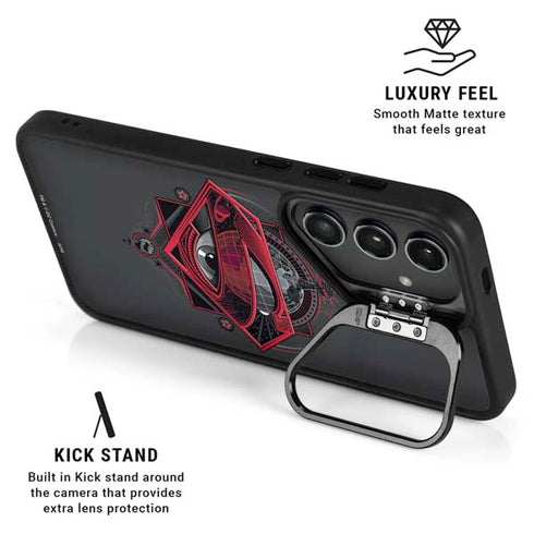 DC Comics Superman Grey Eye Collage Galaxy S24 FE Kickstand Case