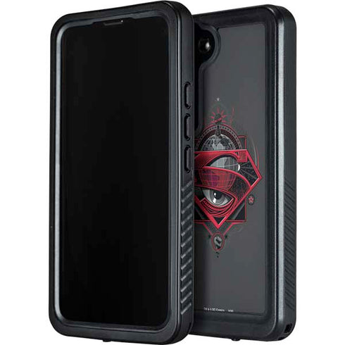 DC Comics Superman Grey Eye Collage Galaxy S24 Plus Waterproof Case