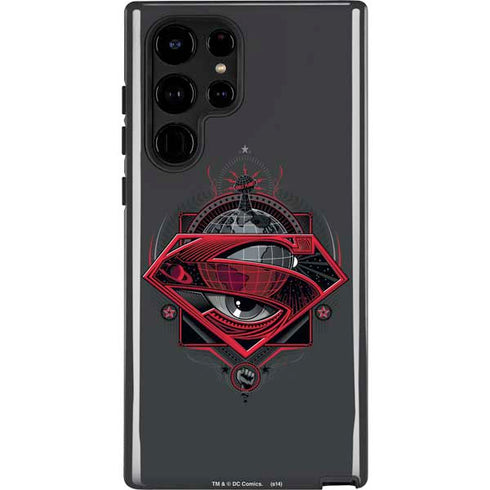 DC Comics Superman Grey Eye Collage Galaxy S25 Ultra Impact Case