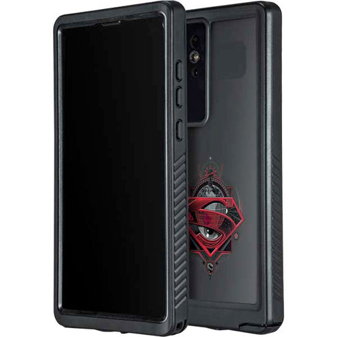 DC Comics Superman Grey Eye Collage Galaxy S24 Ultra Waterproof Case