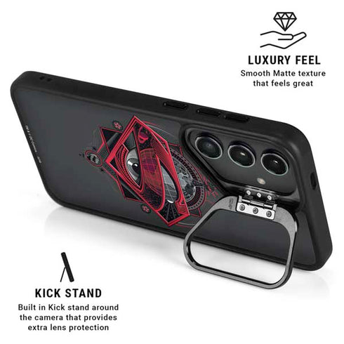 DC Comics Superman Grey Eye Collage Galaxy S26 Kickstand Case