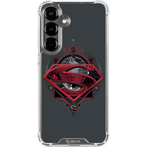 DC Comics Superman Grey Eye Collage Galaxy S26 Plus Clear Case