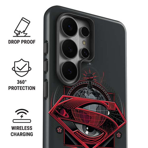 DC Comics Superman Grey Eye Collage Galaxy S26 Ultra Impact Case