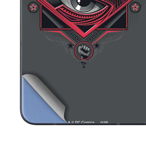 DC Comics Superman Grey Eye Collage Galaxy Z Fold5 5G Skin