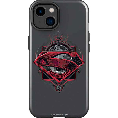 DC Comics Superman Grey Eye Collage iPhone 15 Impact Case