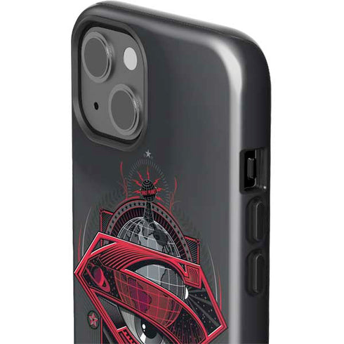 DC Comics Superman Grey Eye Collage iPhone 15 Impact Case