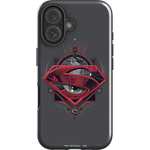 DC Comics Superman Grey Eye Collage iPhone 16 Impact Case
