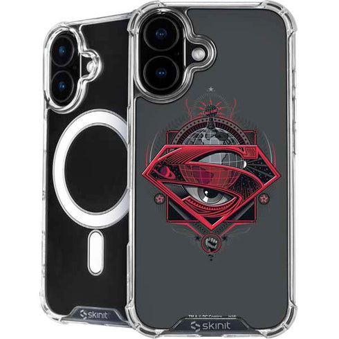 DC Comics Superman Grey Eye Collage iPhone 16 MagSafe Case