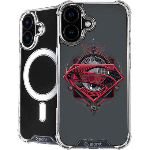 DC Comics Superman Grey Eye Collage iPhone 16 Plus MagSafe Case