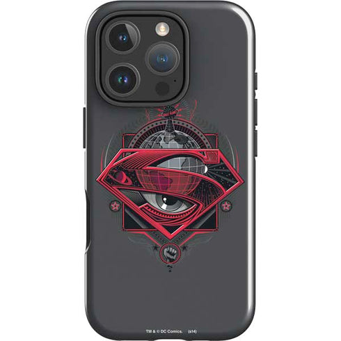 DC Comics Superman Grey Eye Collage iPhone 16 Pro Impact Case
