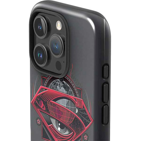 DC Comics Superman Grey Eye Collage iPhone 16 Pro Impact Case