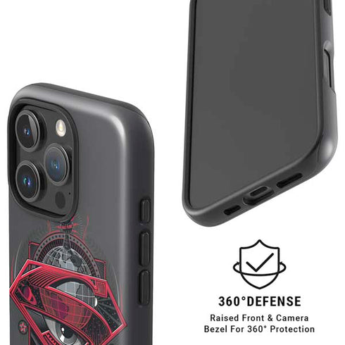 DC Comics Superman Grey Eye Collage iPhone 16 Pro Magsafe Impact Case