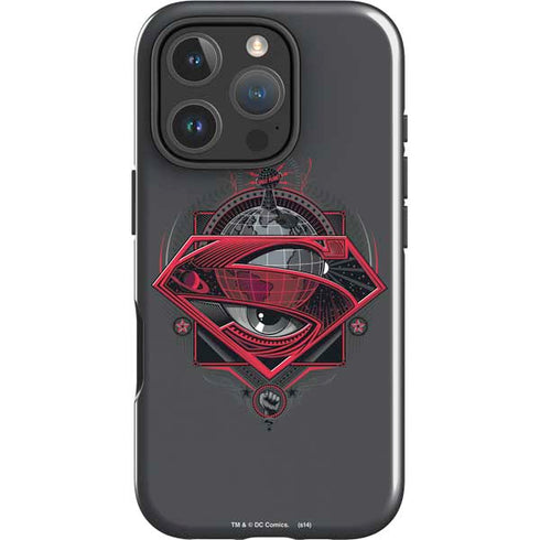 DC Comics Superman Grey Eye Collage iPhone 16 Pro Max Impact Case