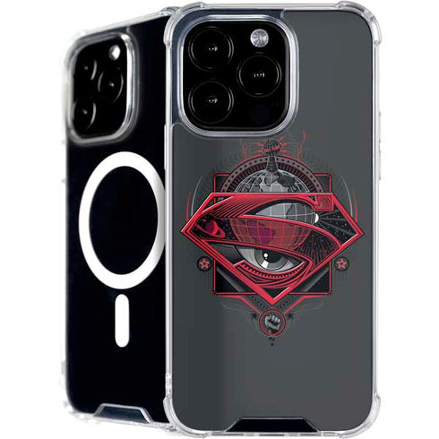 DC Comics Superman Grey Eye Collage iPhone 16 Pro Max MagSafe Case