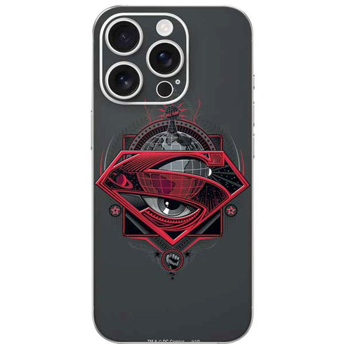 DC Comics Superman Grey Eye Collage iPhone 16 Pro Skin