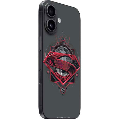DC Comics Superman Grey Eye Collage iPhone 16 Skin