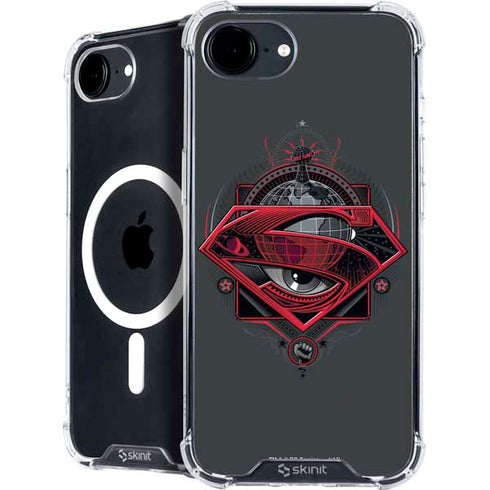 DC Comics Superman Grey Eye Collage iPhone 16e MagSafe Case