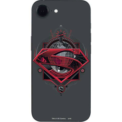 DC Comics Superman Grey Eye Collage iPhone 16e Skin