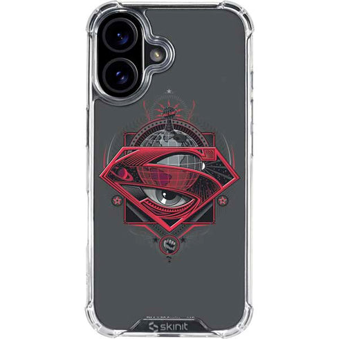 DC Comics Superman Grey Eye Collage iPhone 17 Clear Case