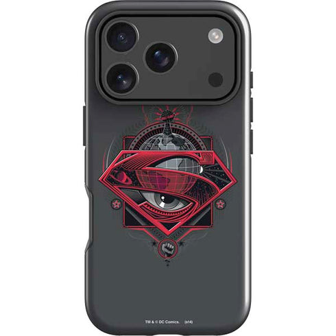 DC Comics Superman Grey Eye Collage iPhone 18 Pro Impact Case