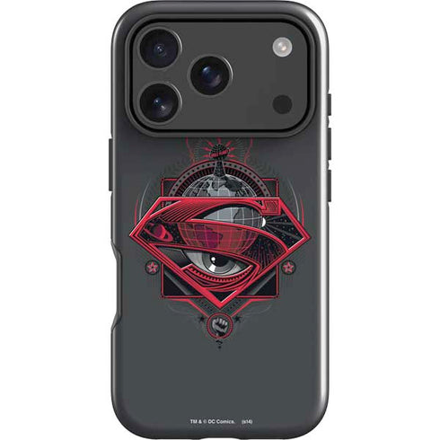 DC Comics Superman Grey Eye Collage iPhone 18 Pro Max Impact Case