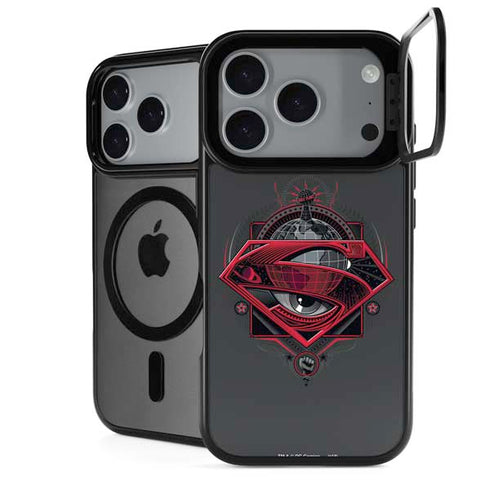 DC Comics Superman Grey Eye Collage iPhone 18 Pro Max Kickstand Case