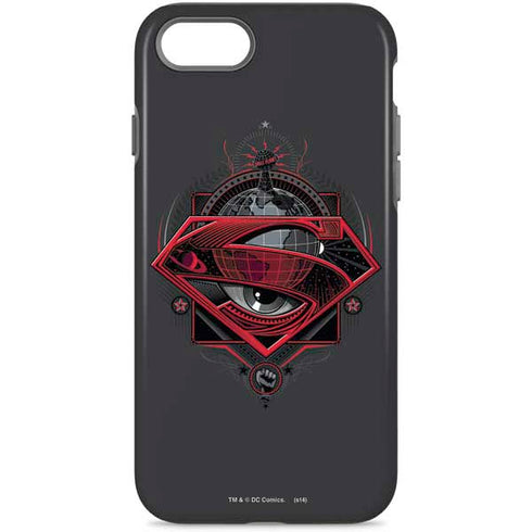DC Comics Superman Grey Eye Collage iPhone Cases