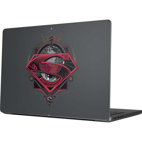 DC Comics Superman Grey Eye Collage Apple MacBook Pro 14-inch Skin