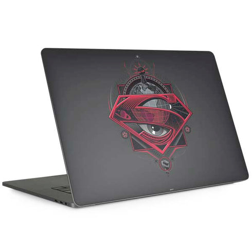 DC Comics Superman Grey Eye Collage MacBook Skins