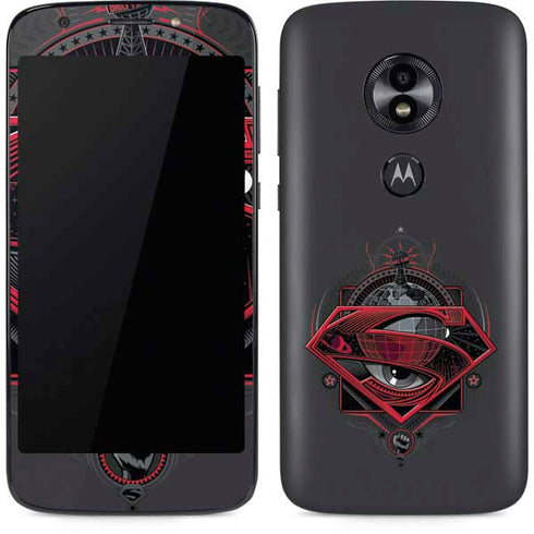 DC Comics Superman Grey Eye Collage Moto E5 Play Skin
