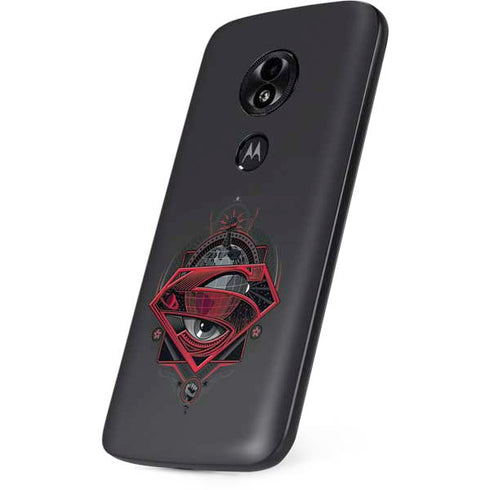 DC Comics Superman Grey Eye Collage Moto E5 Play Skin