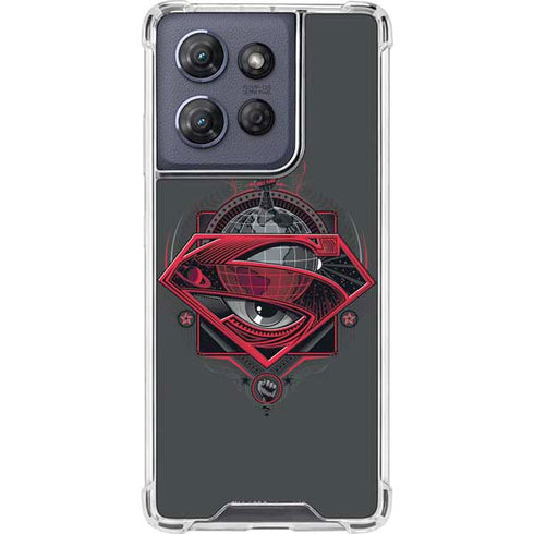 DC Comics Superman Grey Eye Collage Moto G Play 5G (2025) Clear Case