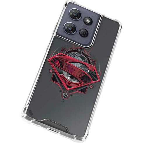 DC Comics Superman Grey Eye Collage Moto G Play 5G (2025) Clear Case