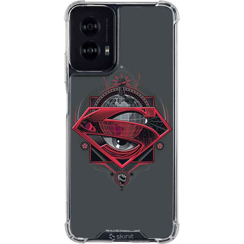 DC Comics Superman Grey Eye Collage Moto G Power 5G (2024) Clear Case