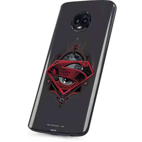 DC Comics Superman Grey Eye Collage Moto G6 Skin