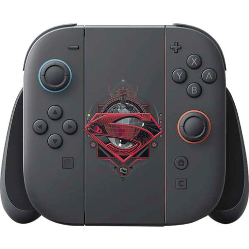 DC Comics Superman Grey Eye Collage Nintendo Skins