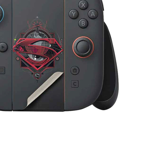 DC Comics Superman Grey Eye Collage Nintendo Switch 2 (2025) Joy-Con Controller Skin