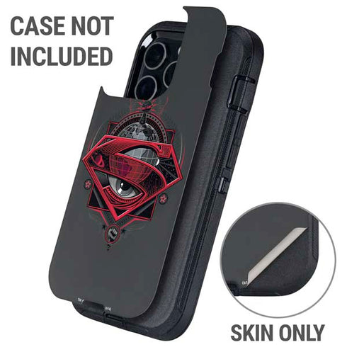 DC Comics Superman Grey Eye Collage Otterbox Defender iPhone Skin