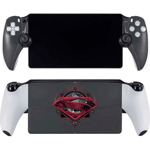DC Comics Superman Grey Eye Collage PlayStation Portal Remote Player Skin