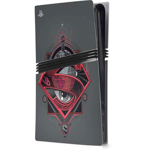 DC Comics Superman Grey Eye Collage PlayStation PS5 Skins