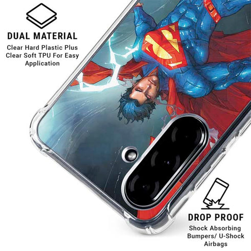 DC Comics Superman Heat Vision Galaxy A36 5G Clear Case