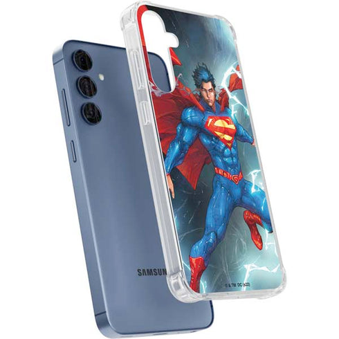 DC Comics Superman Heat Vision Galaxy A55 5G Clear Case