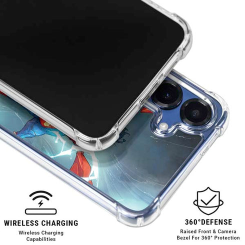 DC Comics Superman Heat Vision Galaxy S25 FE Clear Case