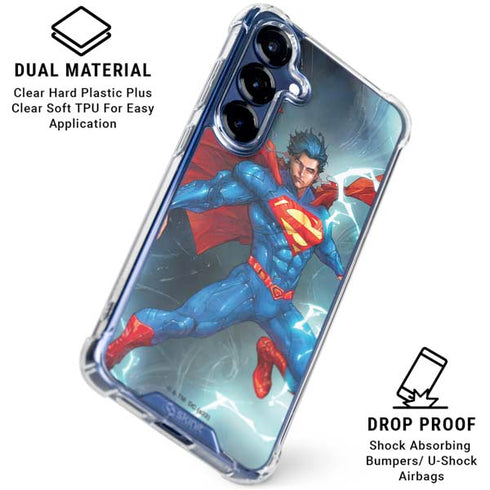 DC Comics Superman Heat Vision Galaxy S25 FE Clear Case