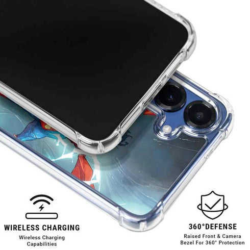 DC Comics Superman Heat Vision Galaxy S25 Plus Clear Case