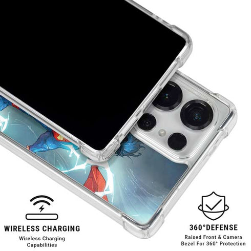 DC Comics Superman Heat Vision Galaxy S25 Ultra Clear Case