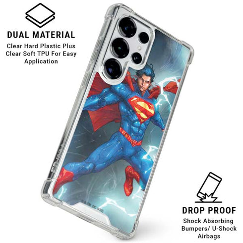 DC Comics Superman Heat Vision Galaxy S25 Ultra Clear Case